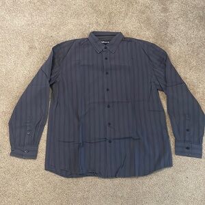 XL Mens ECKO ENLTD Black/Gray Button Down Shirt